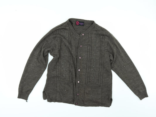 Sarah Dunnway Womens Brown   Cardigan Jumper Size L