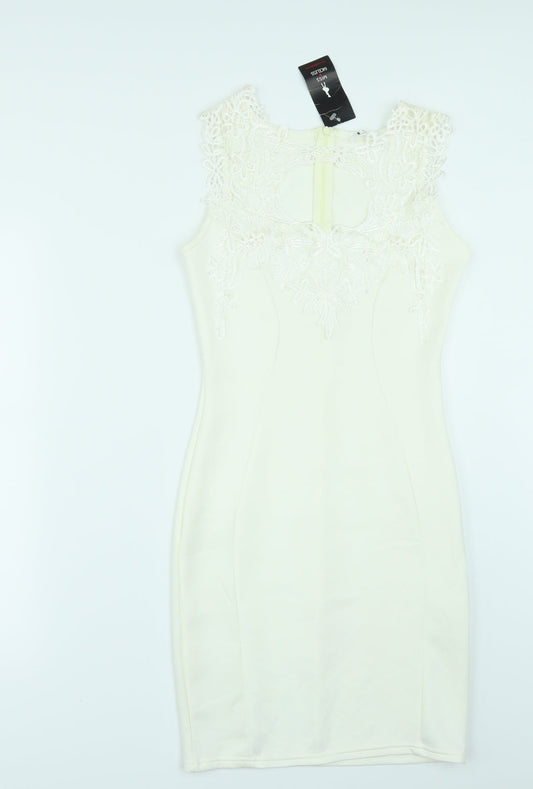 Miss Faceless Womens Ivory   Bodycon  Size 8