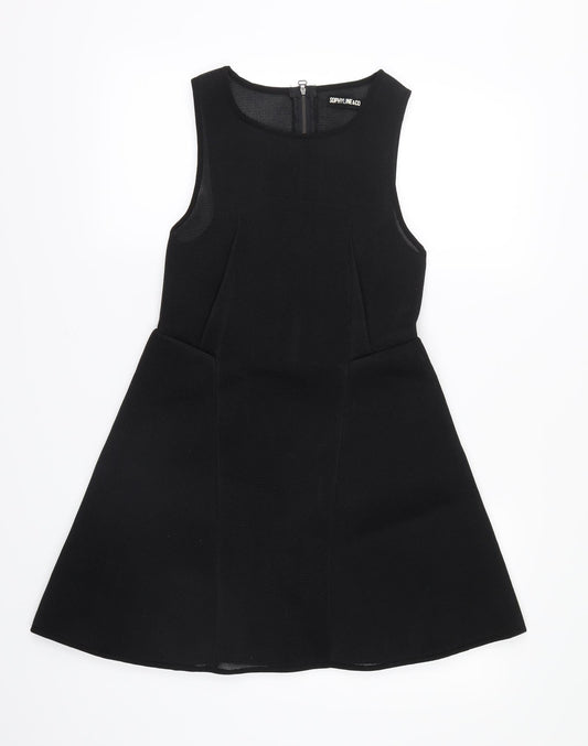 Sophyline & Co Womens Black   Shirt Dress  Size S  - Sheer
