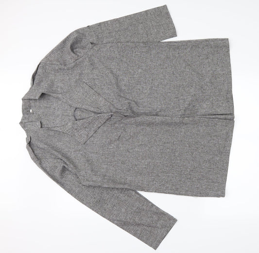 Preworn Womens Grey Geometric  Cardigan Jumper Size L
