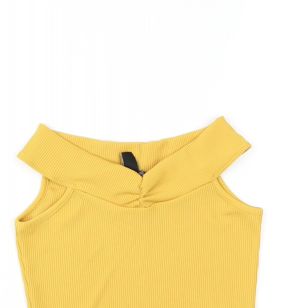New Look Womens Yellow   Basic Blouse Size 6