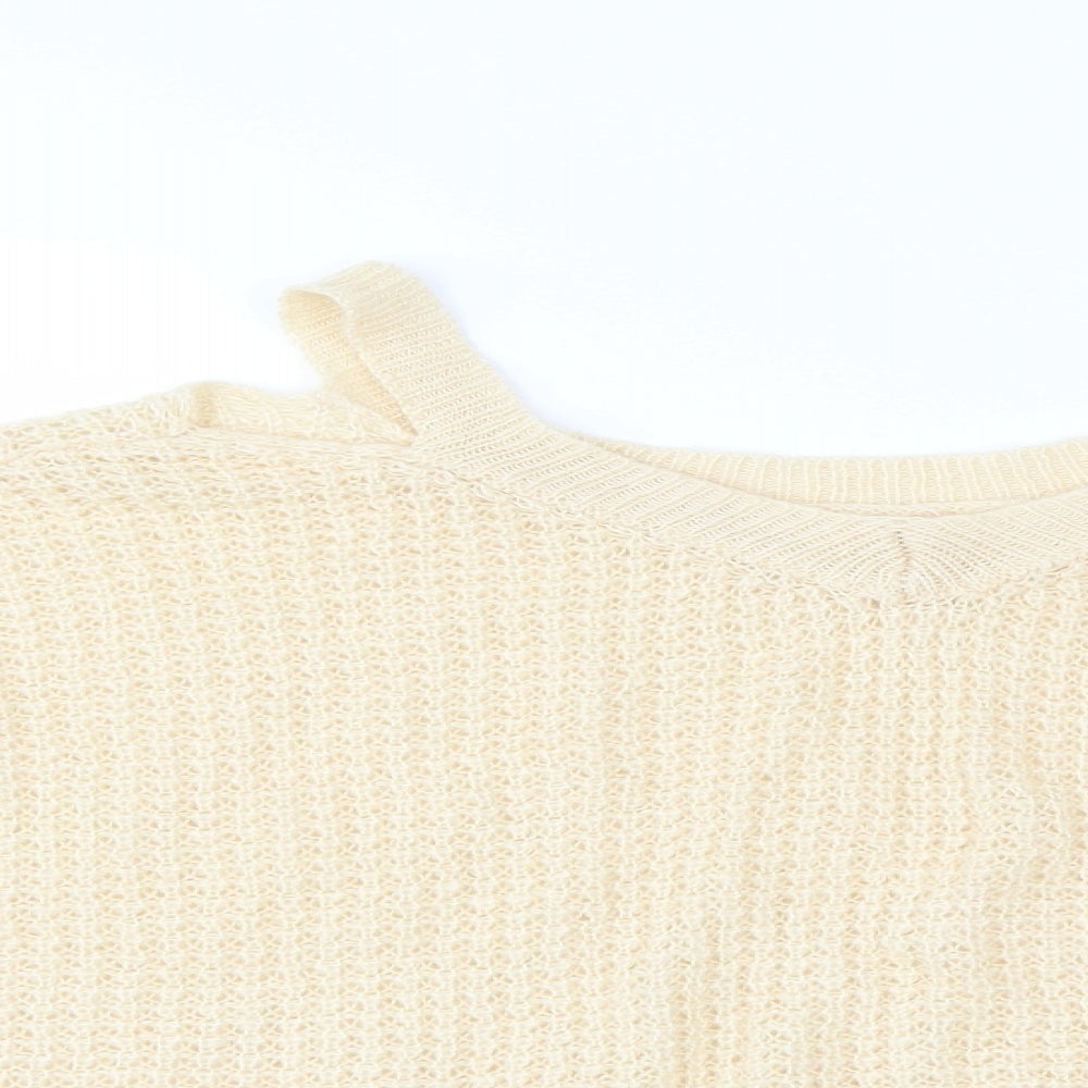 SheIn Womens Beige   Pullover Jumper Size M  - CROPPED