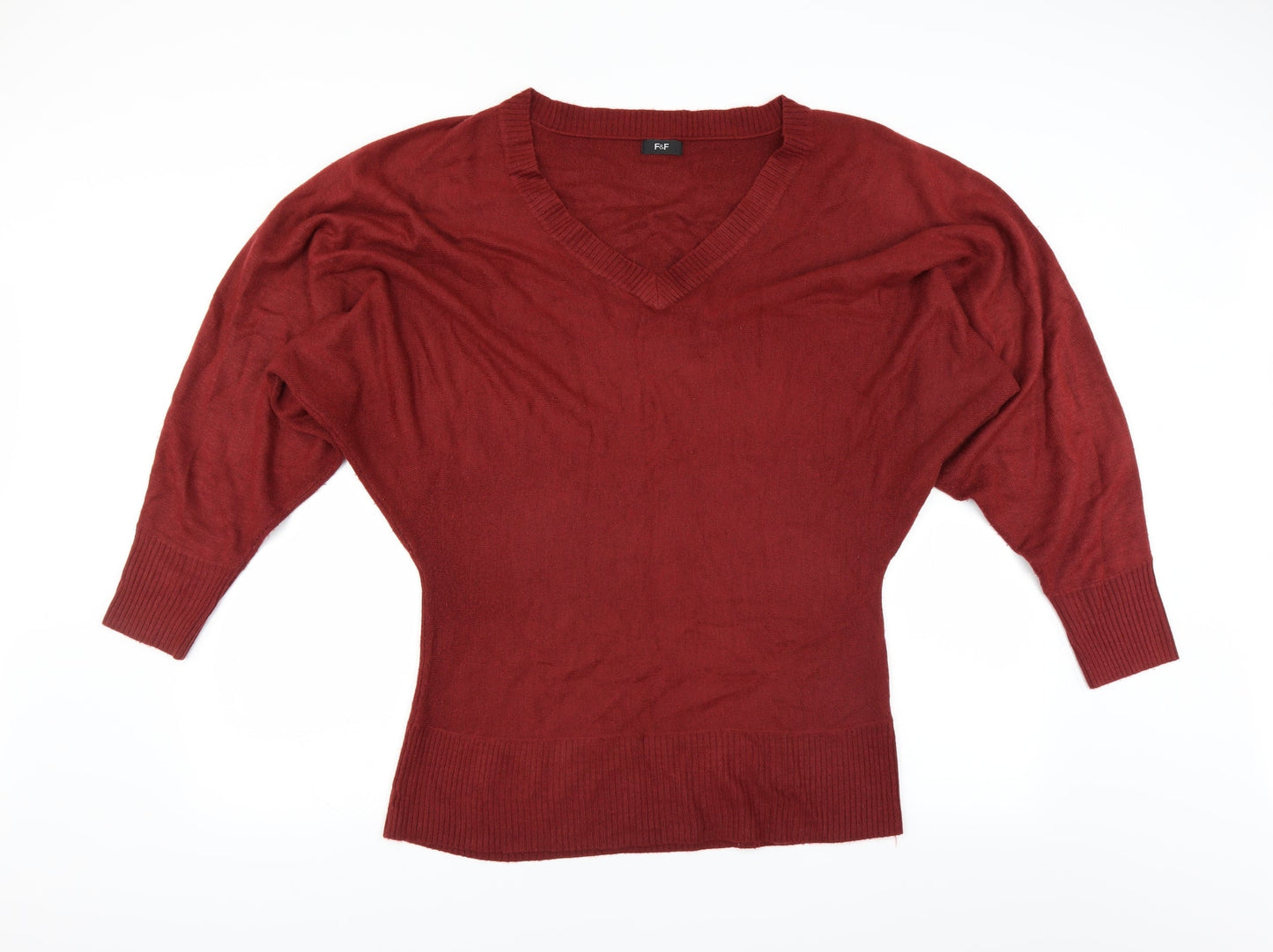 F&F Womens Red   Pullover Jumper Size 12