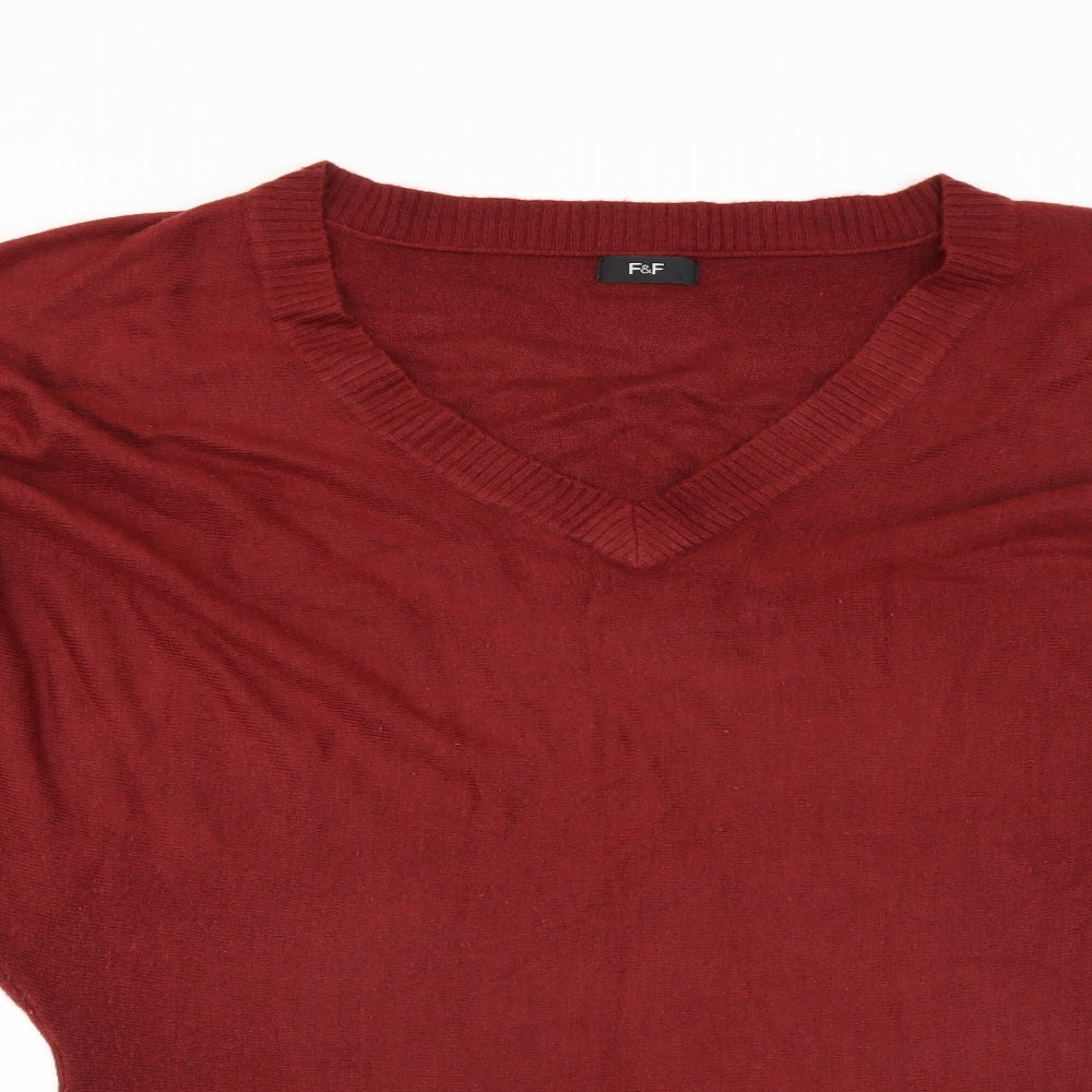 F&F Womens Red   Pullover Jumper Size 12