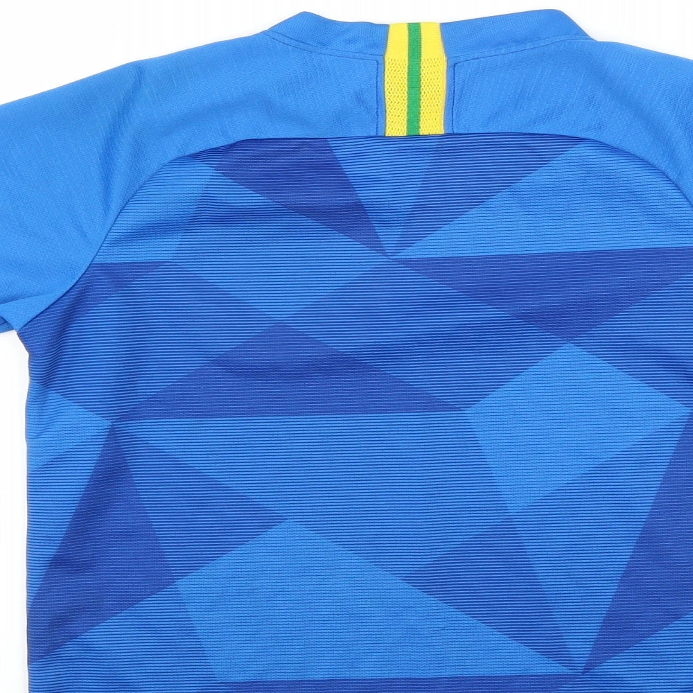 Preworn Boys Blue Geometric  Basic T-Shirt