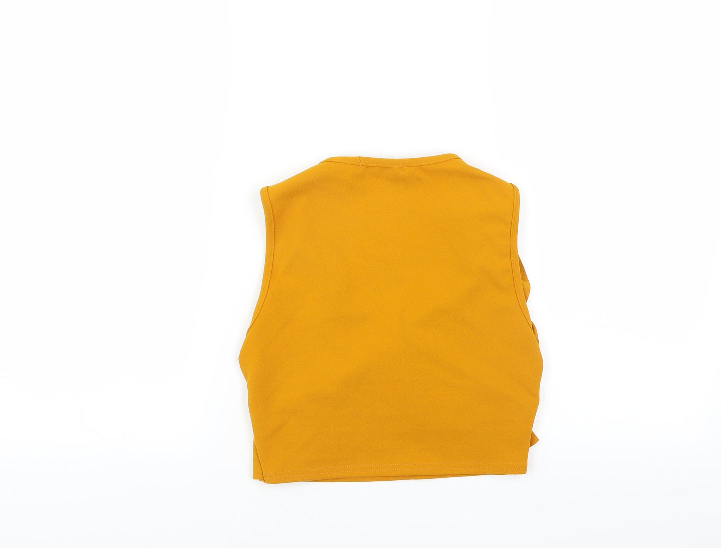 Select Womens Yellow   Basic Blouse Size 10  - CROPPED