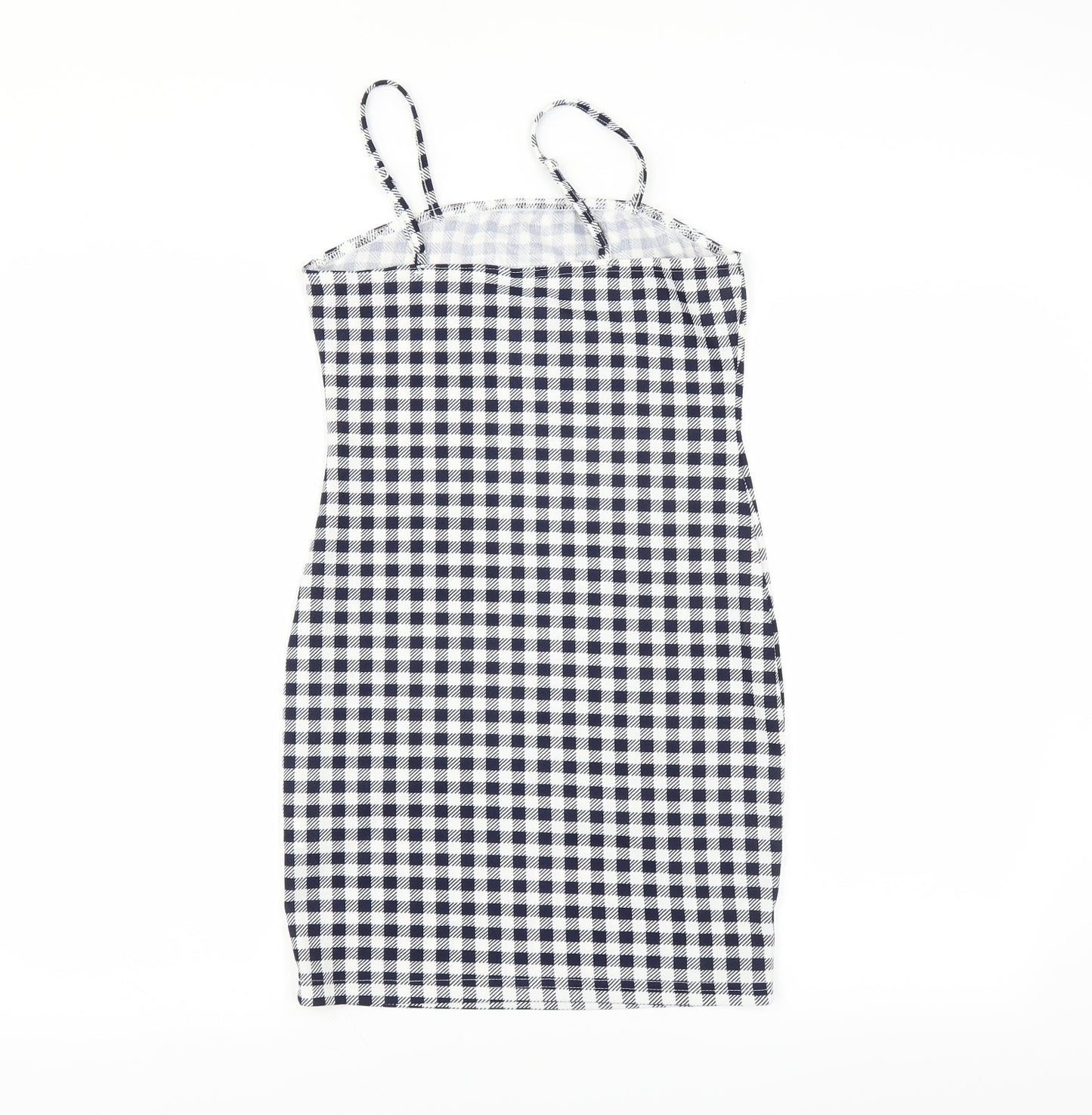SheIn Womens Blue Check  Mini  Size S