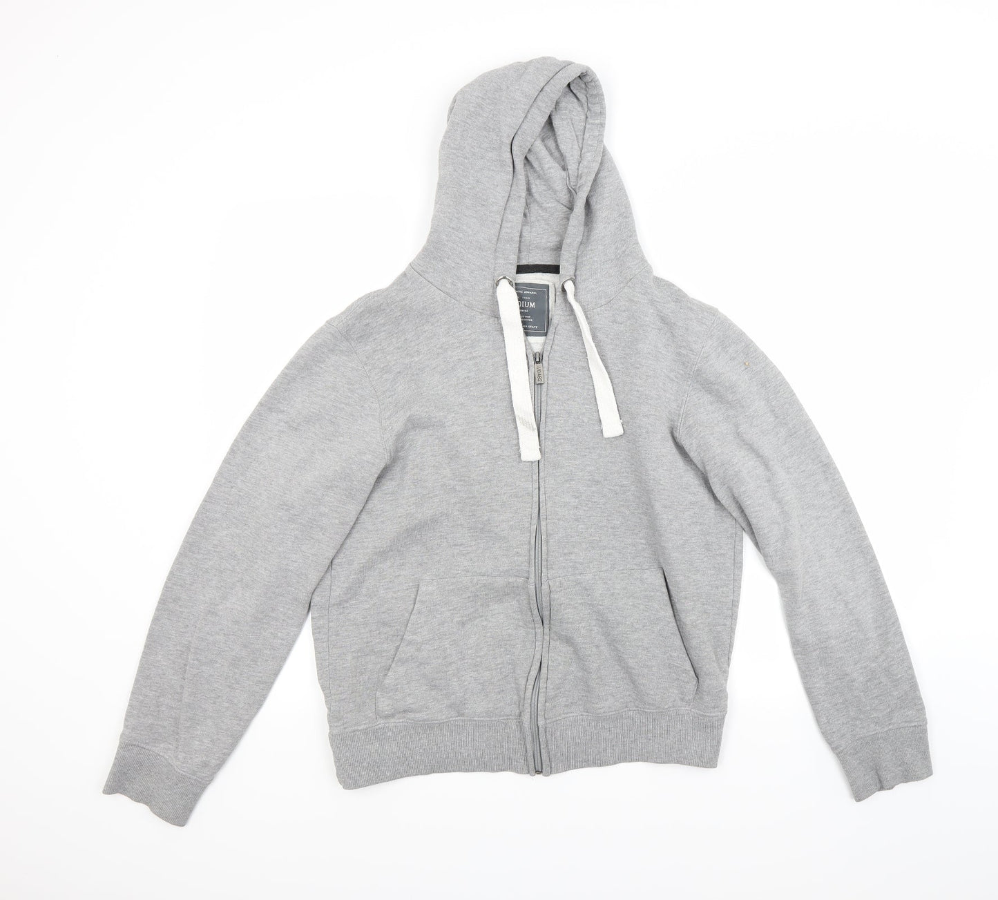 Ceader wood state Mens Grey   Full Zip Hoodie Size M