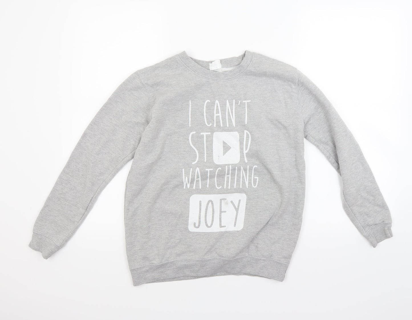 Preworn Girls Grey   Pullover Sweatshirt Size 12 Years