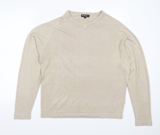 Old Milan Mens Beige   Pullover Jumper Size L