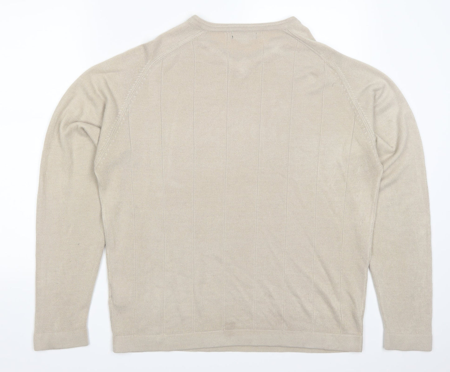 Old Milan Mens Beige   Pullover Jumper Size L