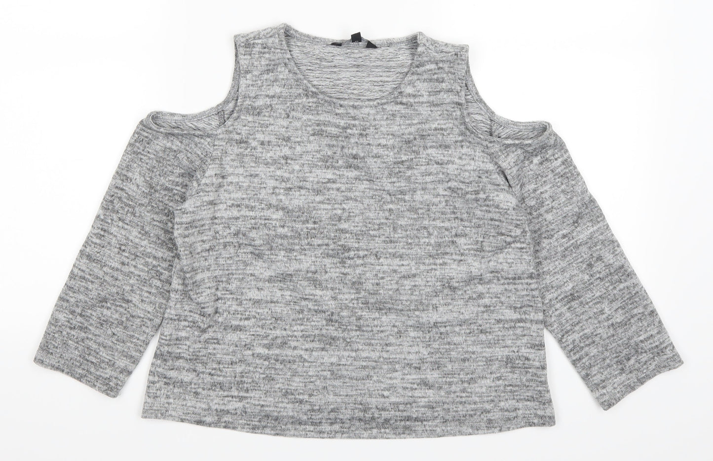 Candy Couture Girls Grey   Basic T-Shirt Size 12 Years