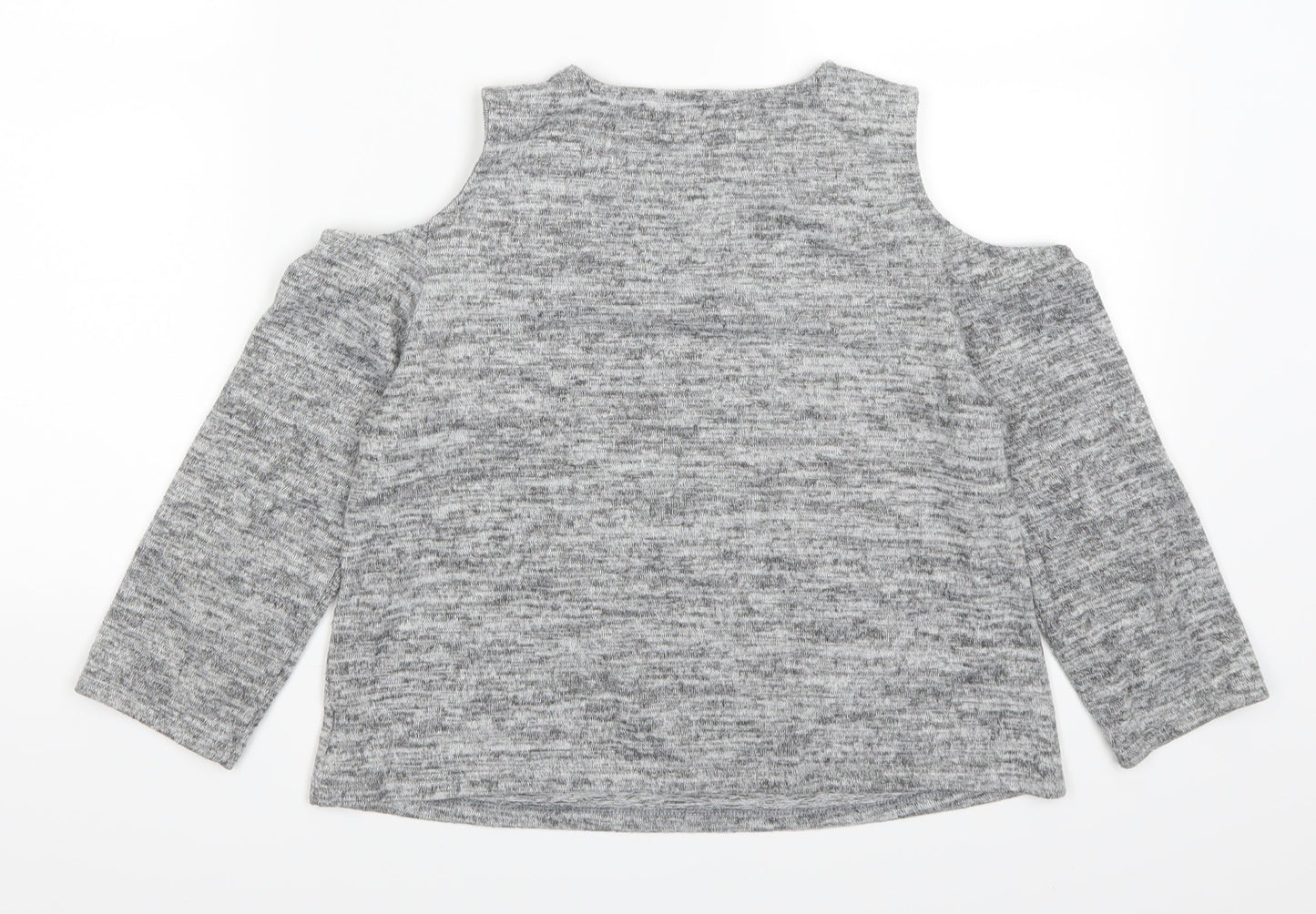Candy Couture Girls Grey   Basic T-Shirt Size 12 Years
