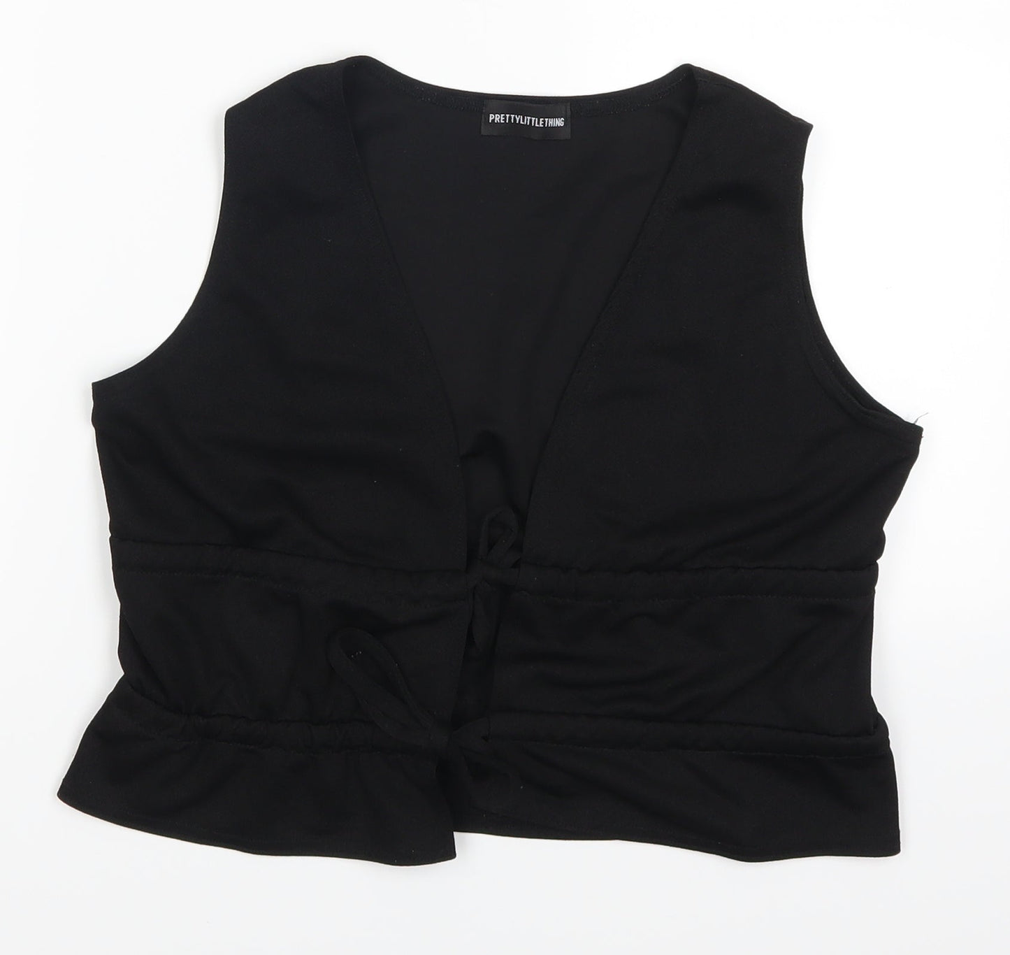 Pretty Little Thing Womens Black   Basic Tank Size 4