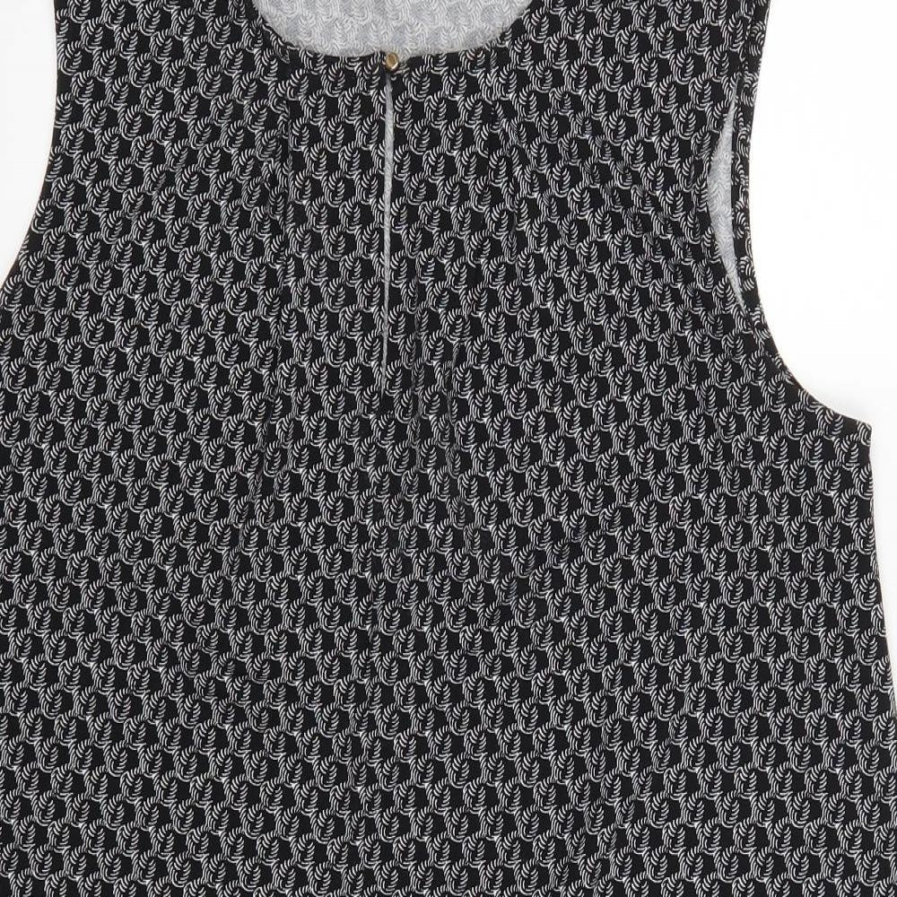 H&M Womens Black Geometric  Tank Dress  Size M