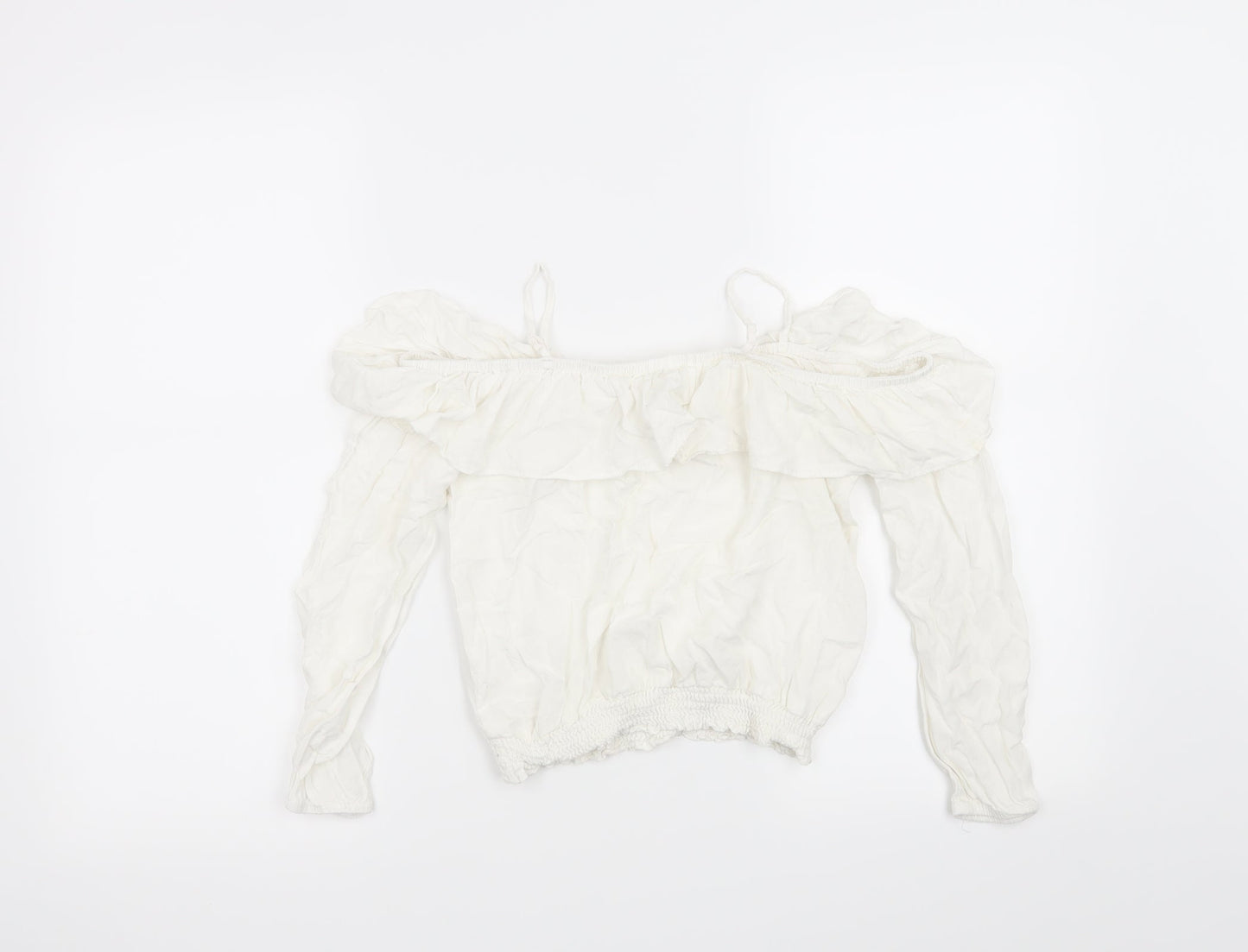 H&M Girls White   Basic Blouse Size 10 Years