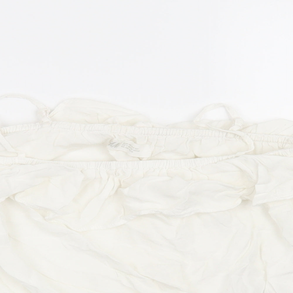H&M Girls White   Basic Blouse Size 10 Years