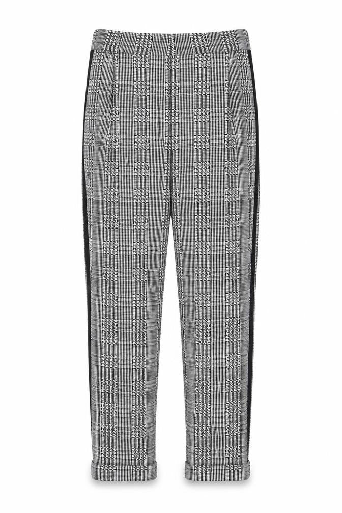 Cameo Rose Womens White Check Trousers Size 8 L24 in