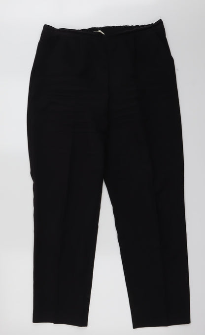 Preloved Classic Womens Black   Trousers  Size 12 L25 in - Front