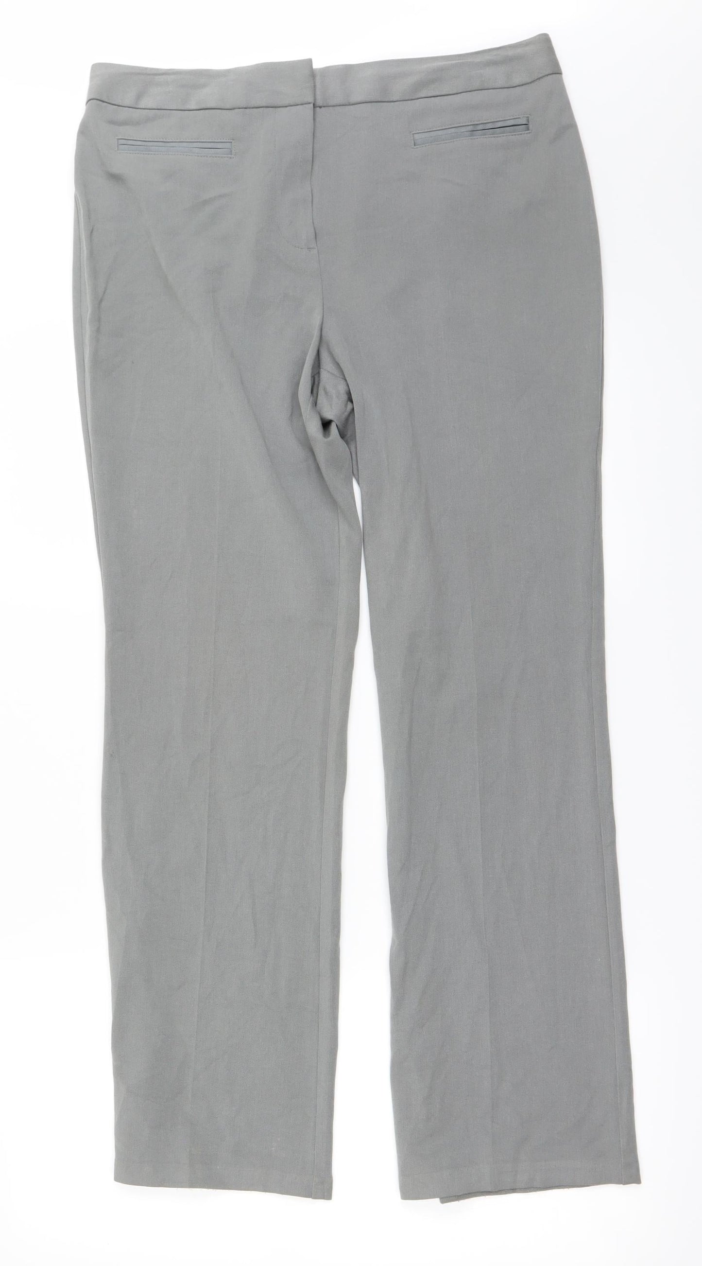 Marks and Spencer Womens Grey   Trousers  Size 12 L25 in
