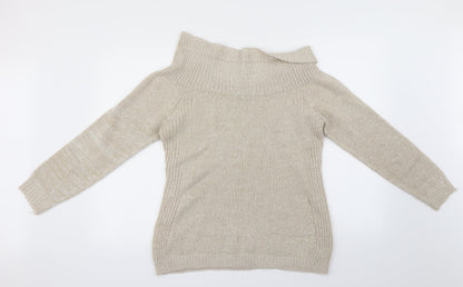 Pura Moda  Womens Beige   Pullover Jumper Size L