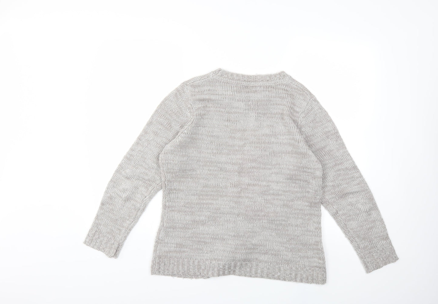 Bonmarché Womens Grey  Knit Pullover Jumper Size S