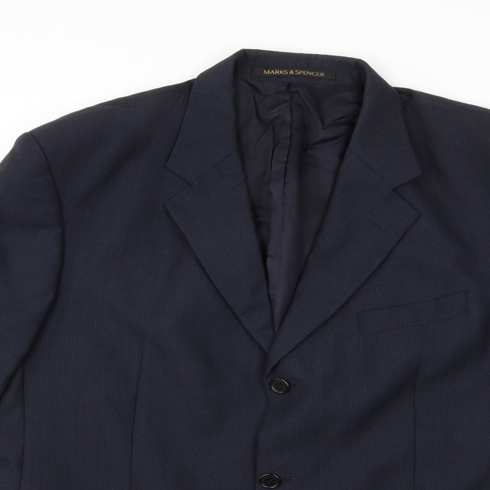 Marks and Spencer Mens Blue   Jacket Suit Jacket Size 42