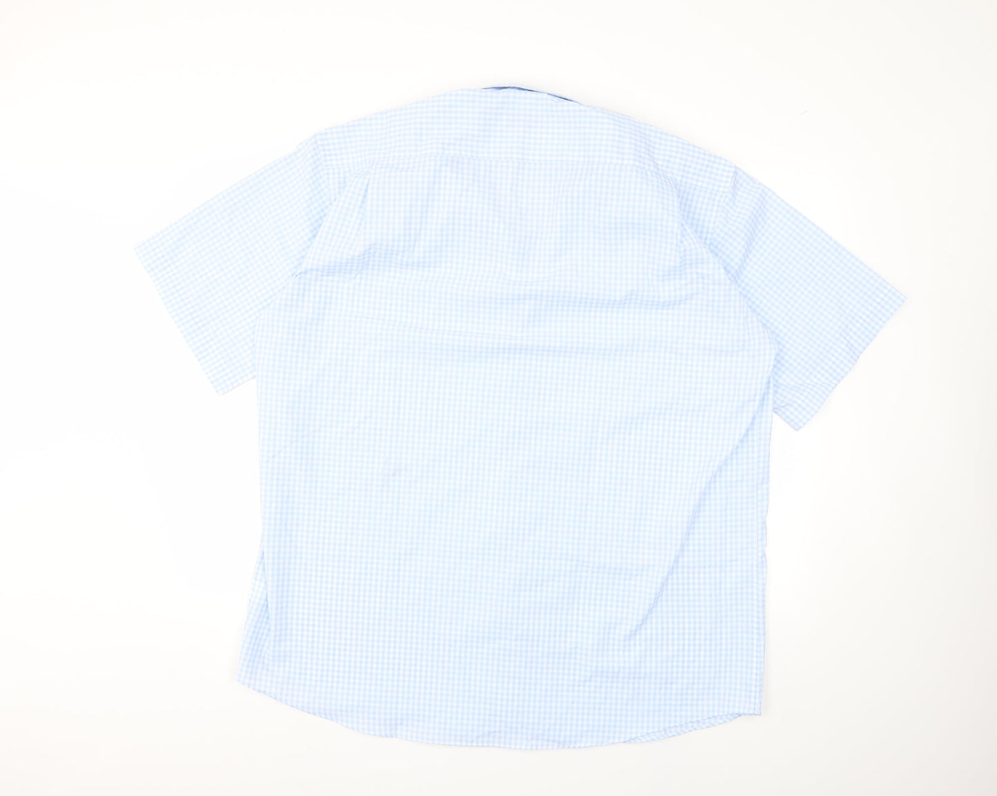 Cedar Wood State Mens Blue Check   Button-Up Size 17.5