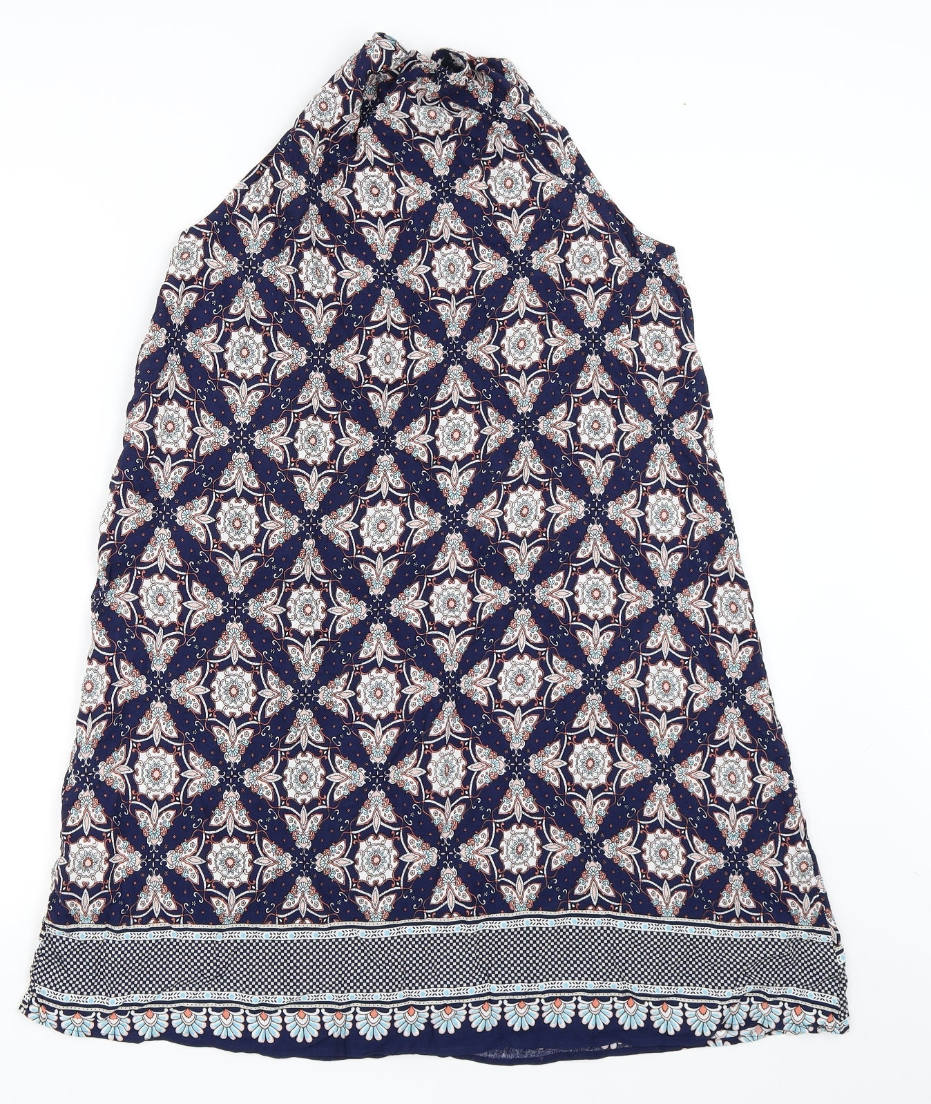 MiM Womens Blue Geometric  Shift  Size M