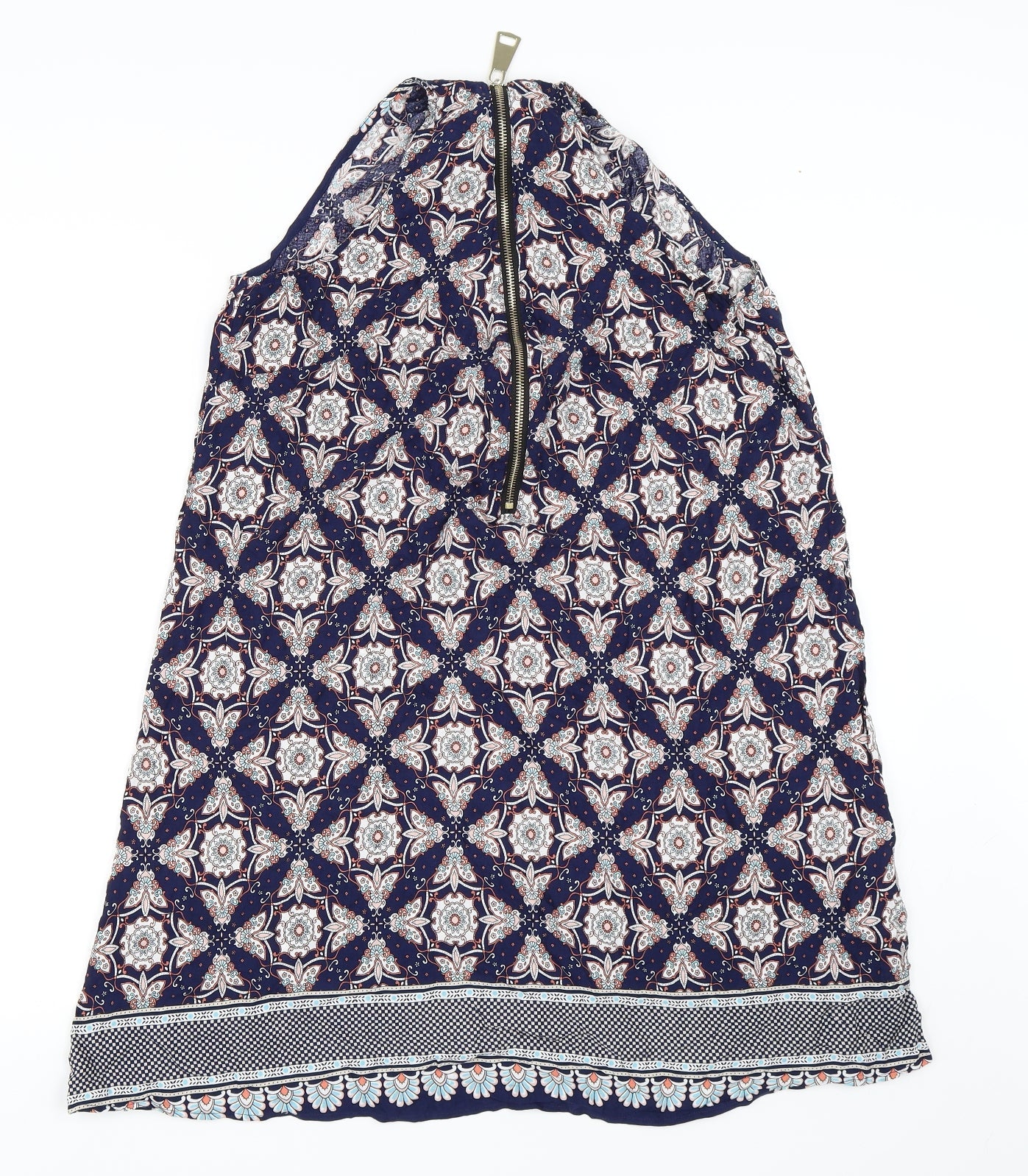 MiM Womens Blue Geometric  Shift  Size M