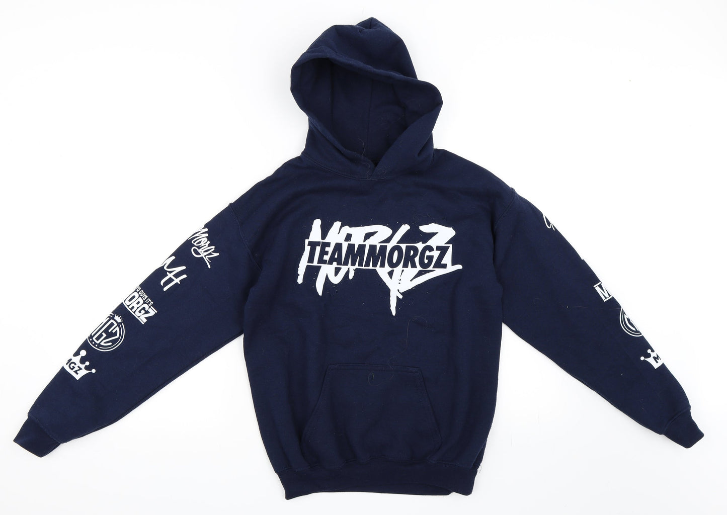 Gildan Boys Blue   Pullover Hoodie Size L