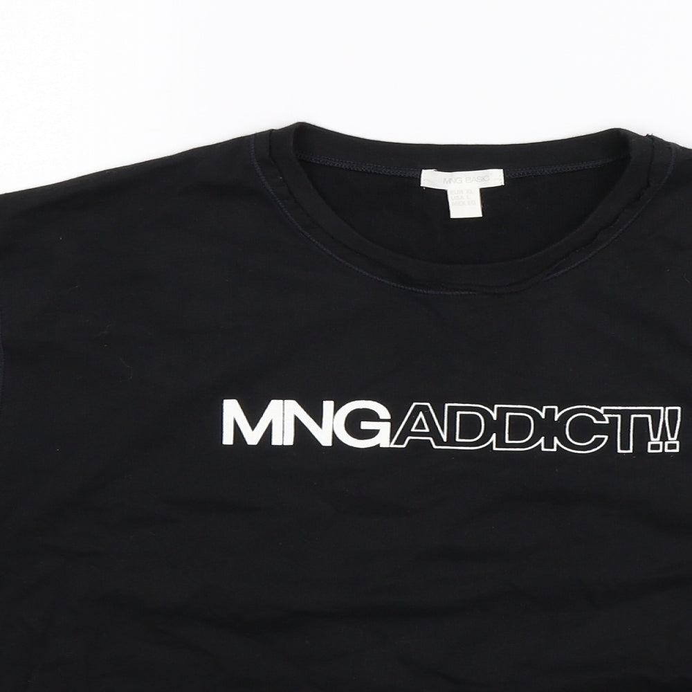 MNG Womens Black   Pullover Sweatshirt Size XL