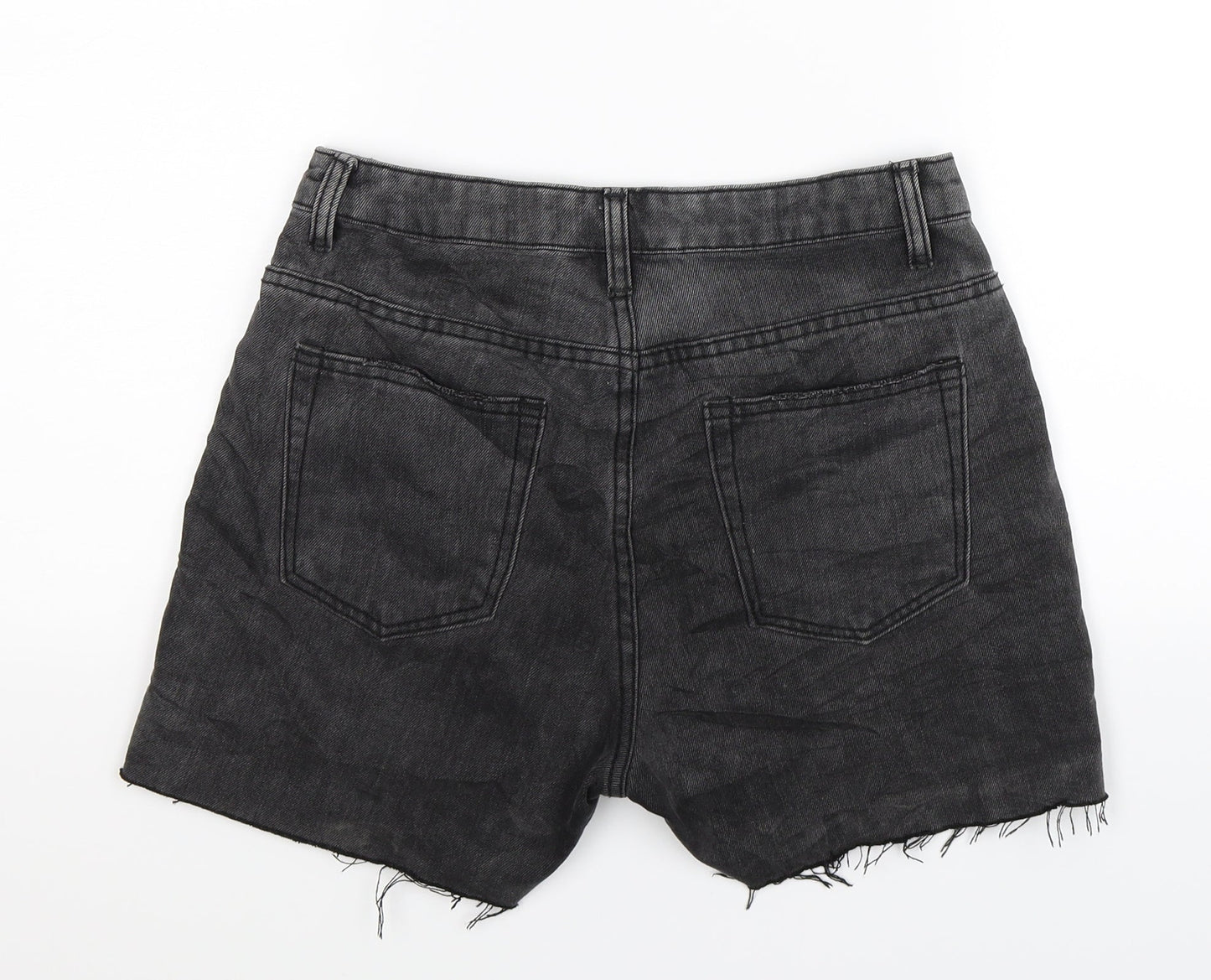 Momokrom Womens Grey  Denim Hot Pants Shorts Size 8