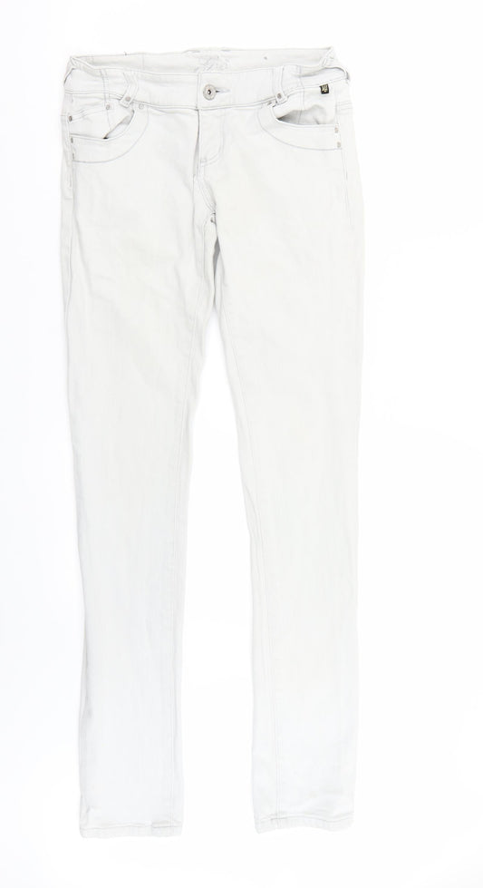 Preworn Womens Grey   Straight Jeans Size 10 L34 in