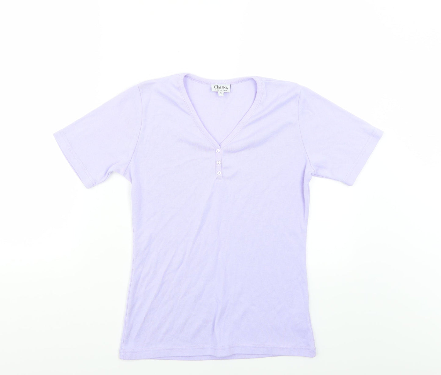 Classic  Womens Purple   Basic T-Shirt Size S