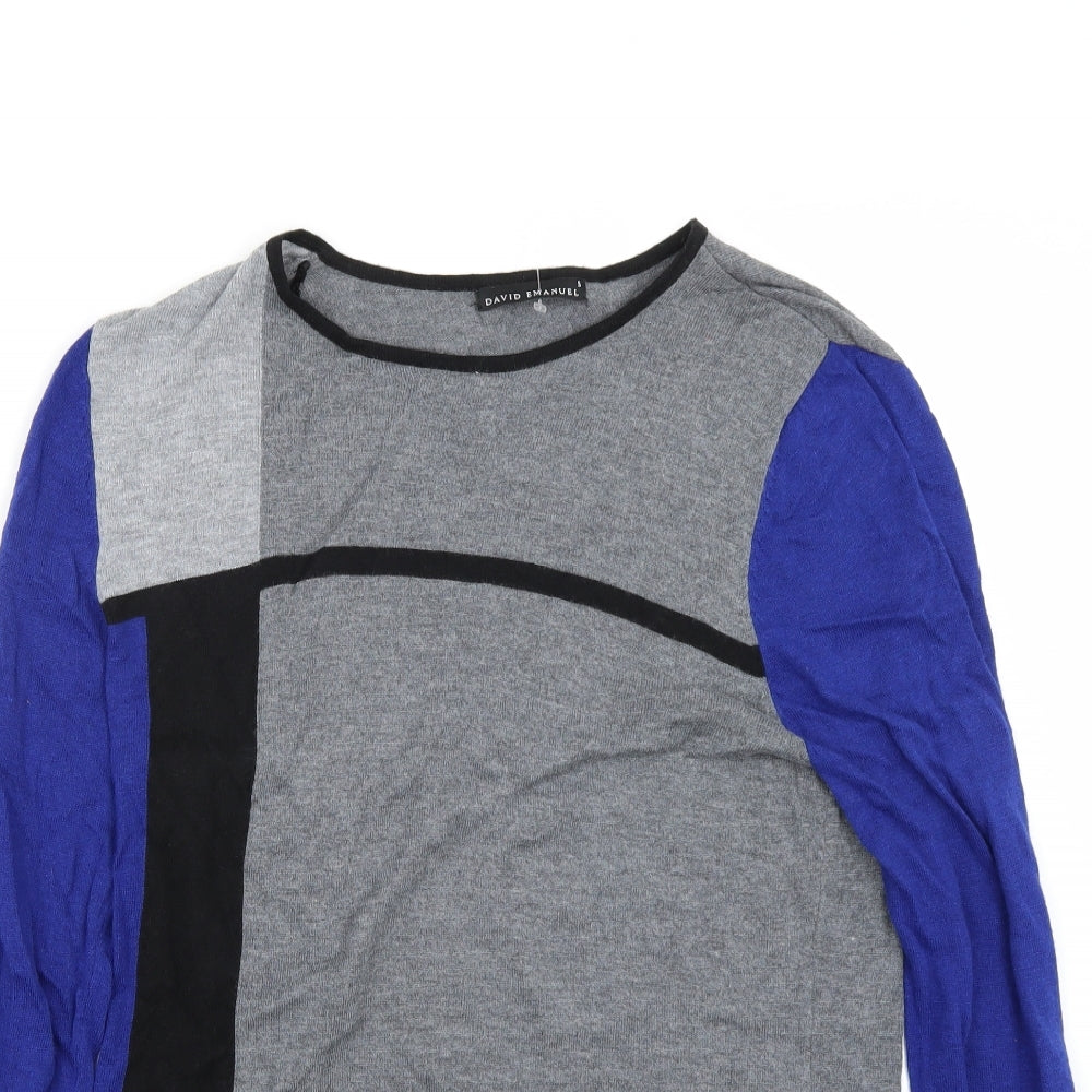 David Emanuel Womens Grey   Pullover Jumper Size S
