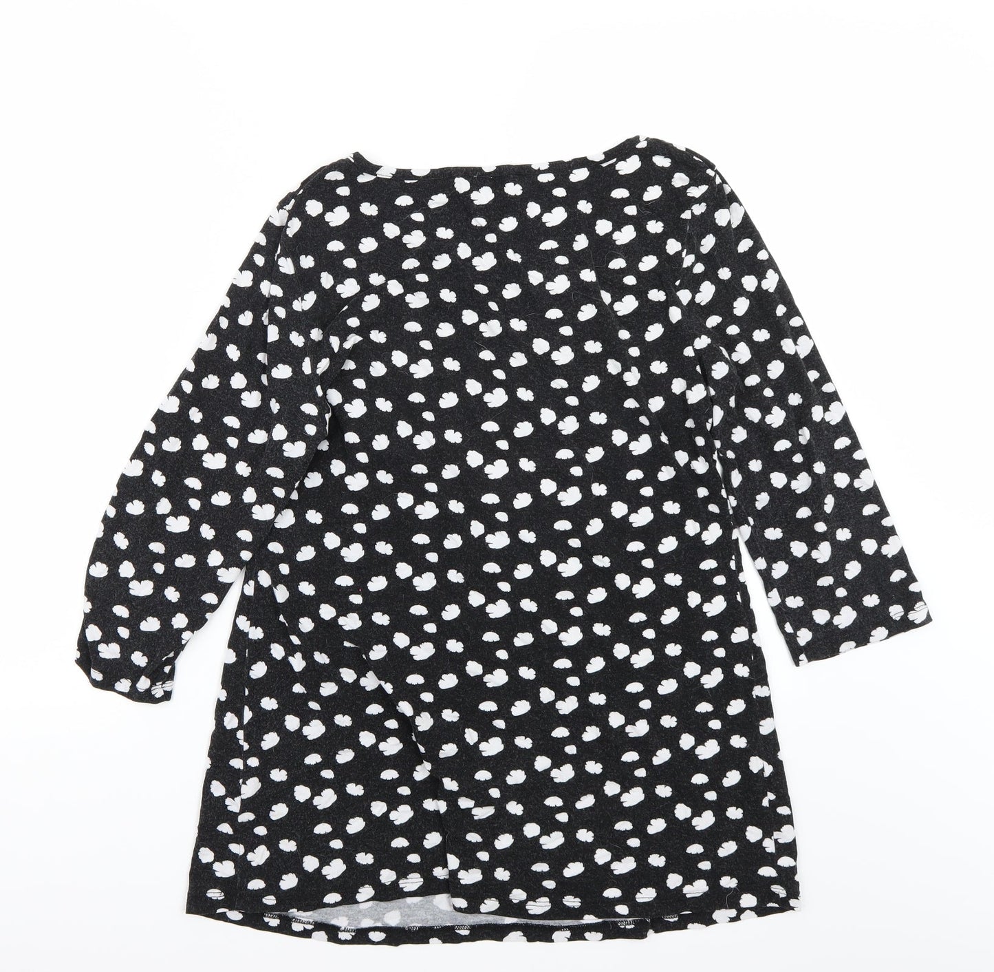 Moda Womens Black  Rayon Basic T-Shirt Size 14