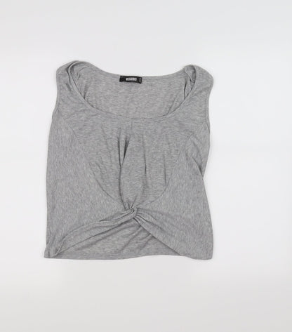 Missguided Womens Grey   Basic Tank Size 10