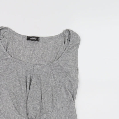 Missguided Womens Grey   Basic Tank Size 10