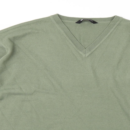 Preloved South Bay Mens Green  Knit Pullover Jumper Size M - Detail