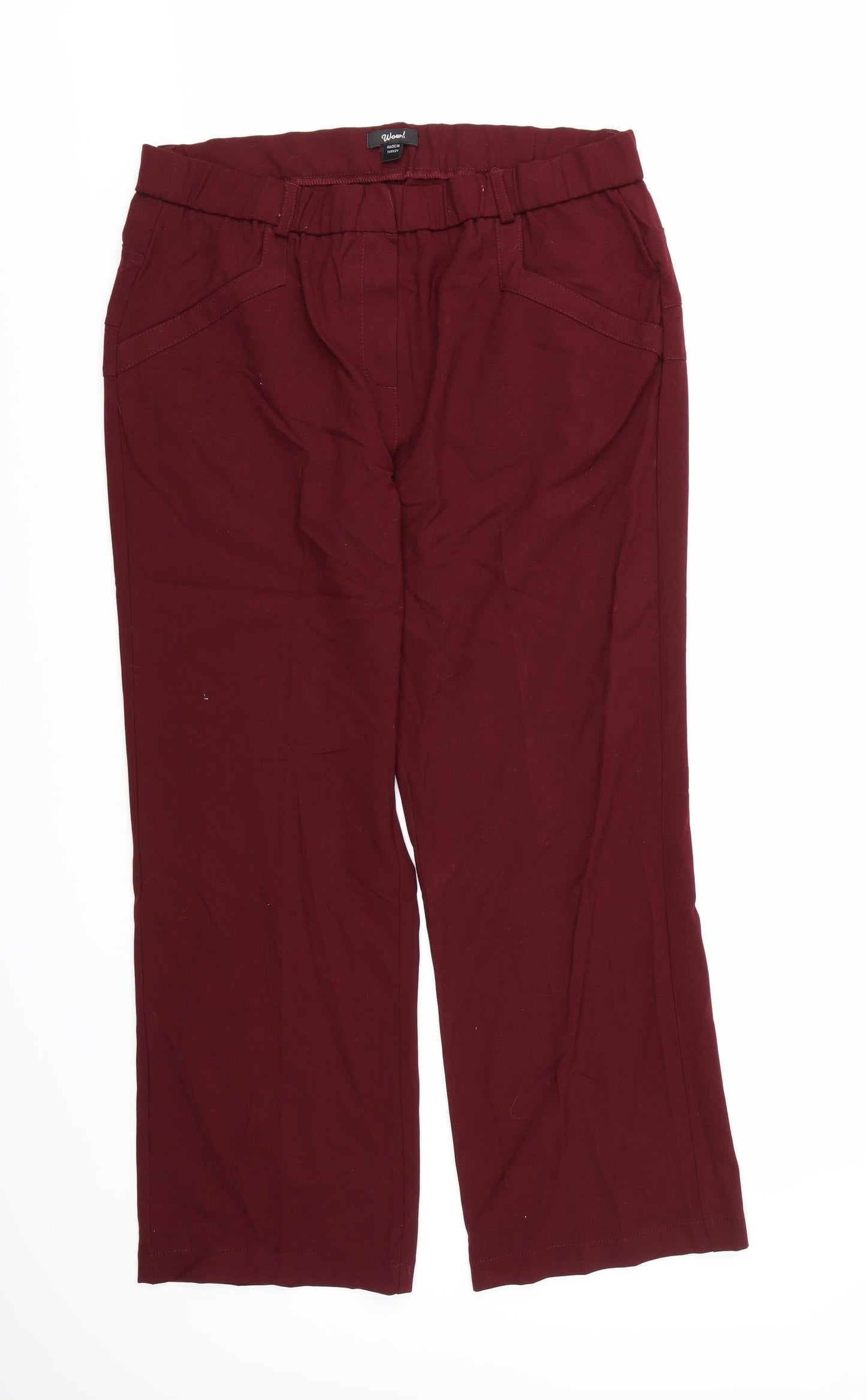 WOW Womens Brown   Trousers  Size 18 L27 in - Burgundy