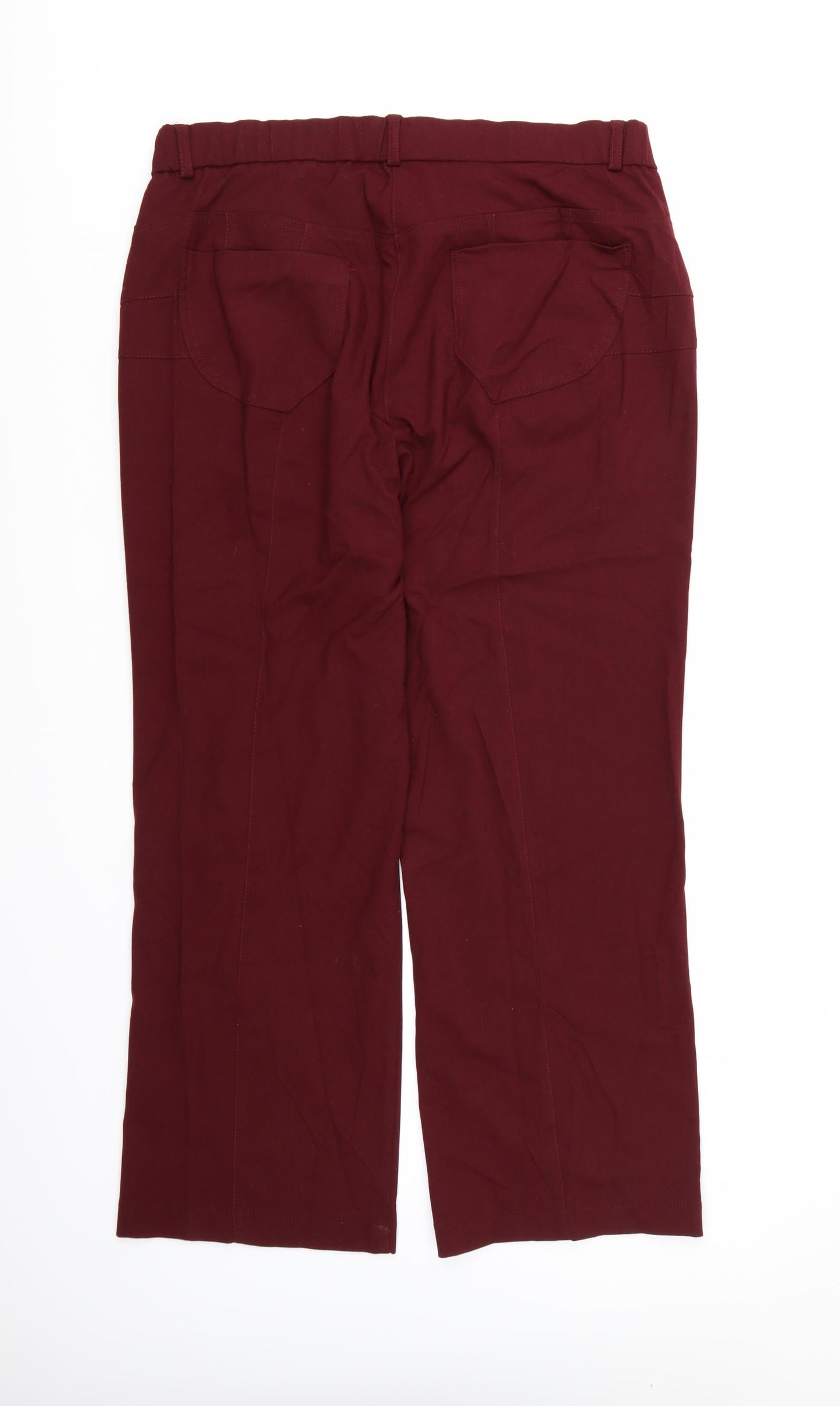 WOW Womens Brown   Trousers  Size 18 L27 in - Burgundy