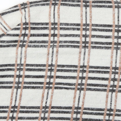 Preloved M&Co Womens White Check Knit Pullover Jumper Size 14 - Label
