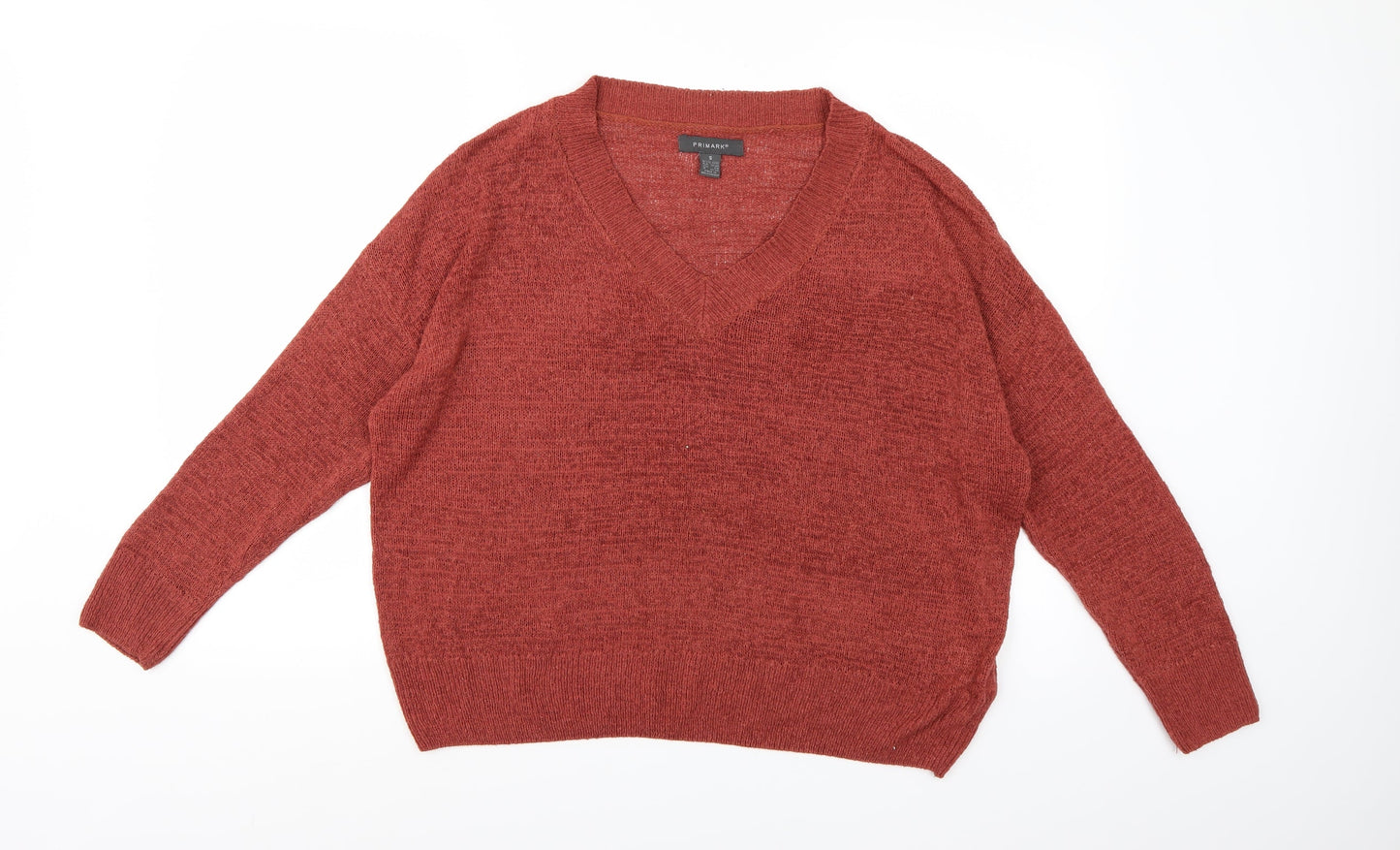 Primark Womens Orange  Knit Pullover Jumper Size S