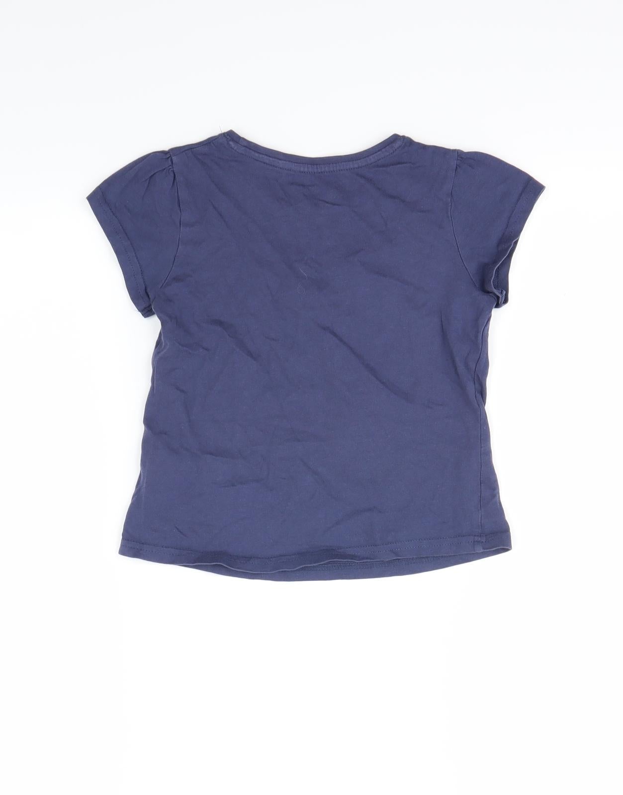 Young Dimension Girls Blue   Basic T-Shirt Size 6 Years