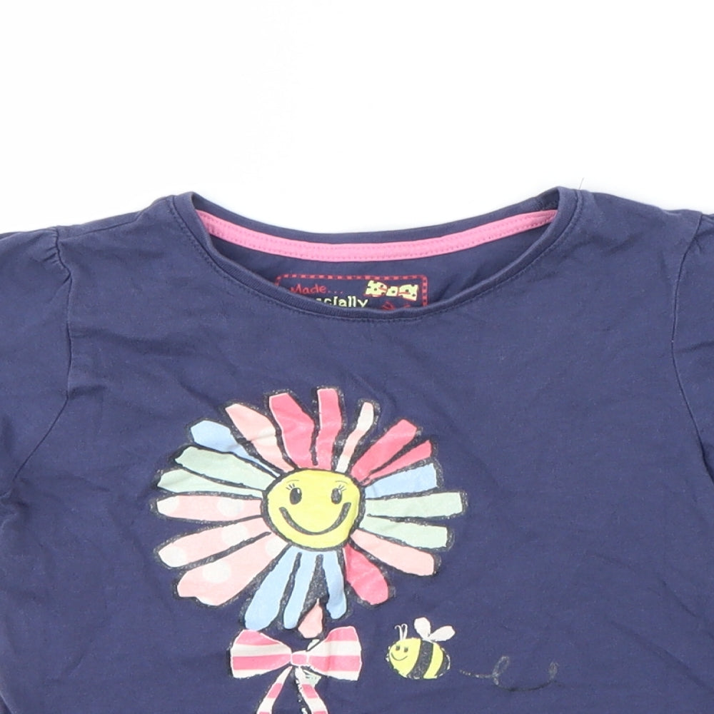 Young Dimension Girls Blue   Basic T-Shirt Size 6 Years