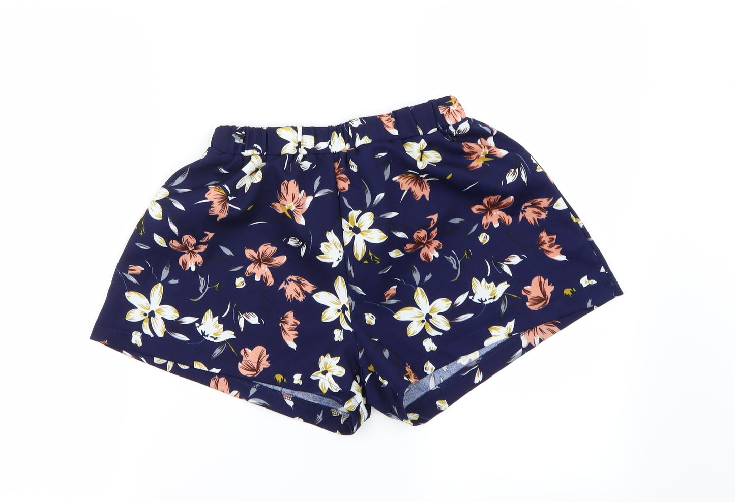 Preworn Womens Blue Floral  Culotte Shorts Size 10