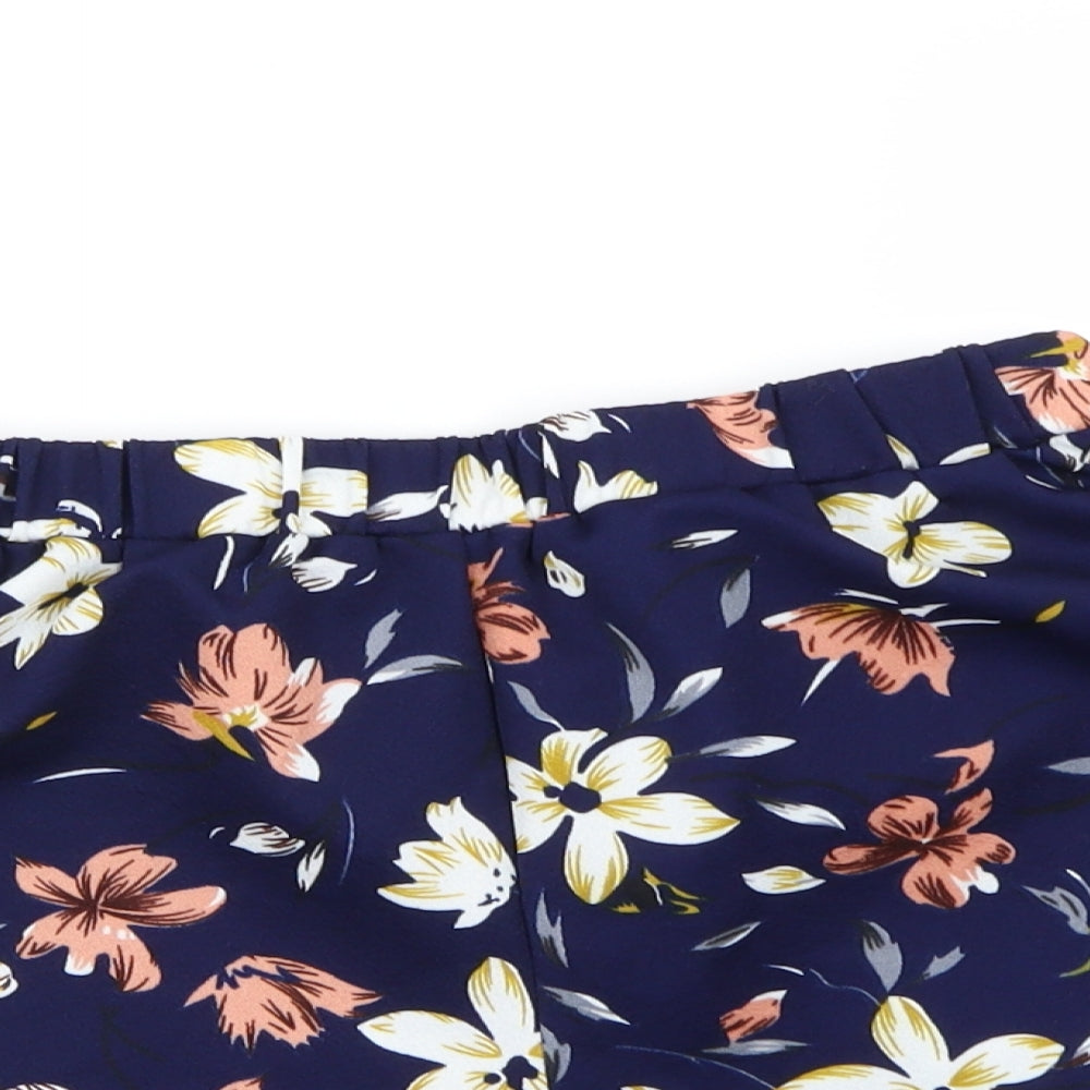 Preworn Womens Blue Floral  Culotte Shorts Size 10