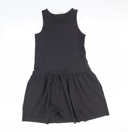 Preloved H&M Girls Black   Fit & Flare  Size 10-11 Years - Back