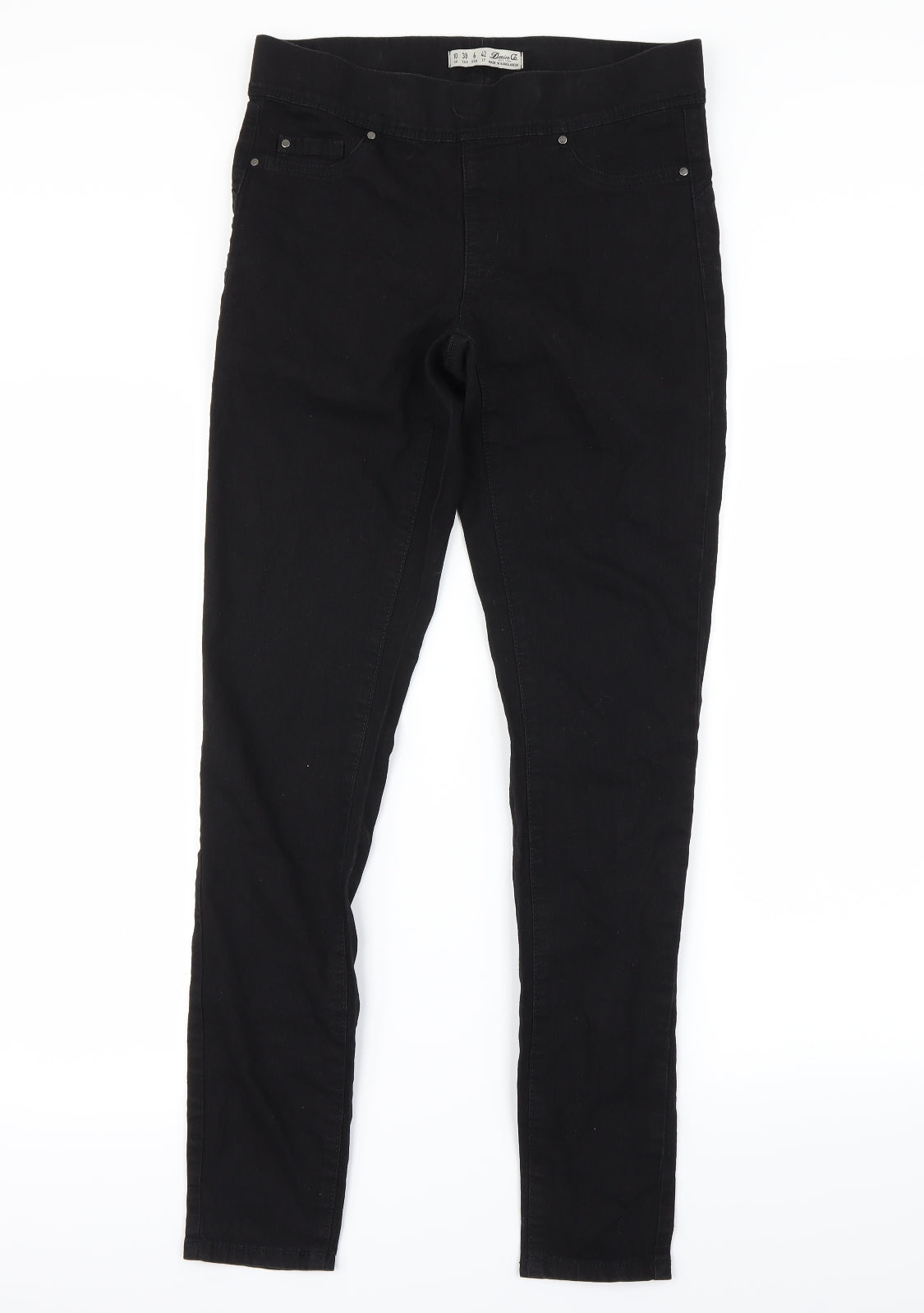 denim&co Womens Black   Skinny Jeans Size 10 L29 in